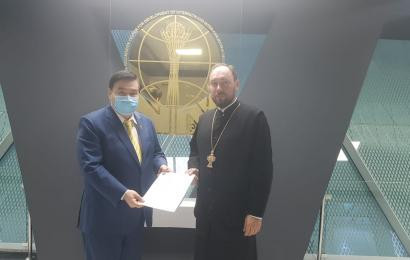 Chairman of the Management Board of N. Nazarbayev Center met with the dean of the Assumption Cathedral in Nur-Sultan