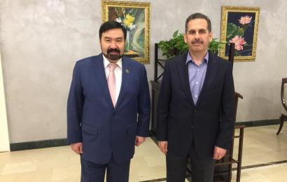 Chairman of the Board of the N. Nazarbayev Center Bulat Sarsenbayev met with Ambassador Extraordinary and Plenipotentiary of the Hashemite Kingdom of Jordan to the Republic of Kazakhstan Yousef Mustafa Abdelghani