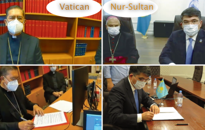 The Nursultan Nazarbayev Center for the Development of Interfaith and Intercivilizational Dialogue and the Pontifical Council for Interreligious Dialogue of the Holy See (Vatican) signed a Memorandum of Understanding